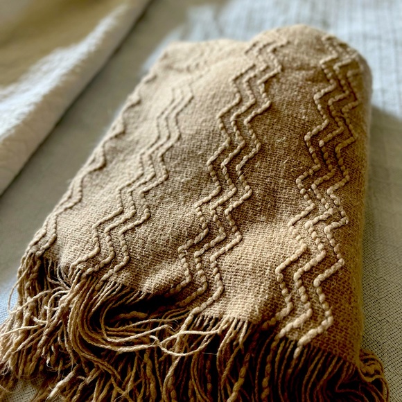Other - Knit beige Afghan